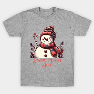 Christmas Print Design of Snowman T-Shirt